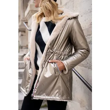 Doudoune mi-longue réversible imperméable