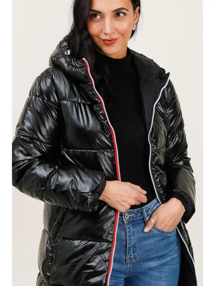 Doudoune mi-longue réversible imperméable