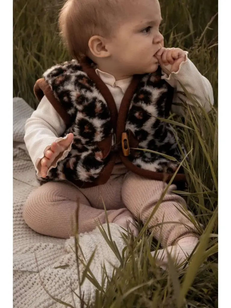  Gilet en laine - Enfant - Léopard - Édition Limitée