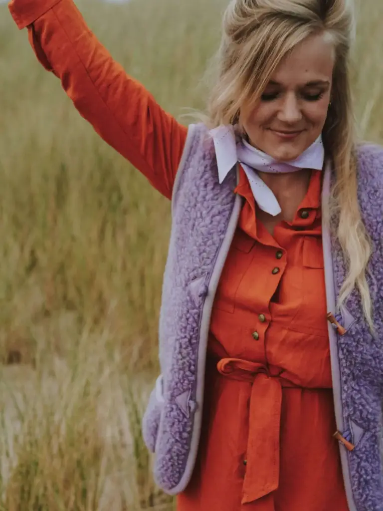Gilet en laine - Adulte - Lilas