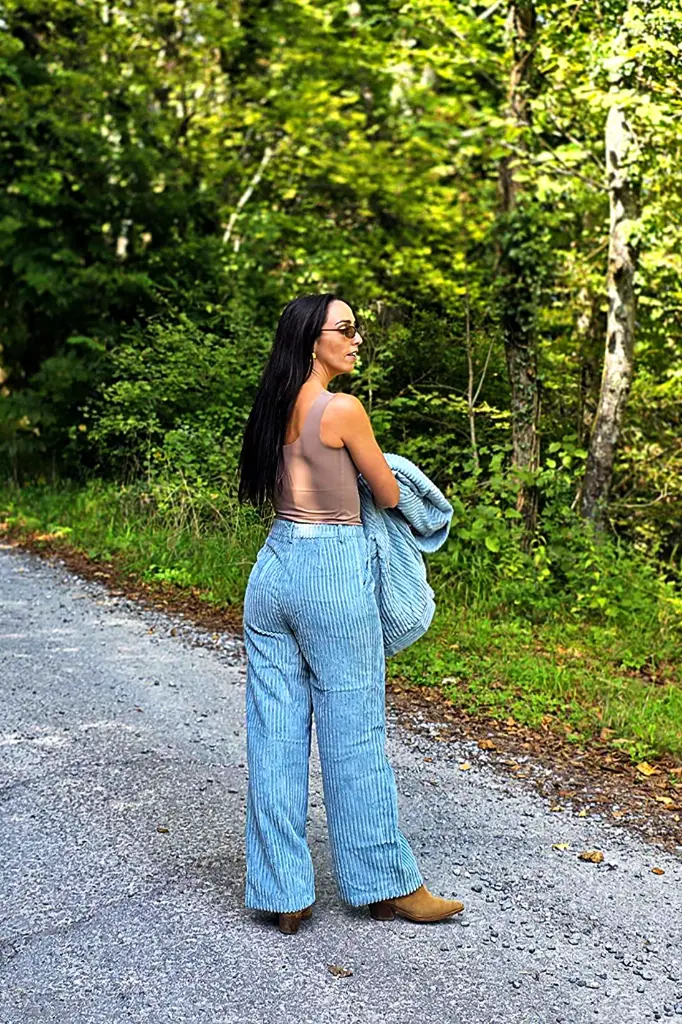 PANTALON EN VELOURS COTELÉ (S)