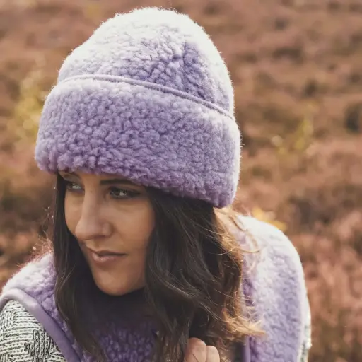 Bonnet en laine - Violet - Adultes